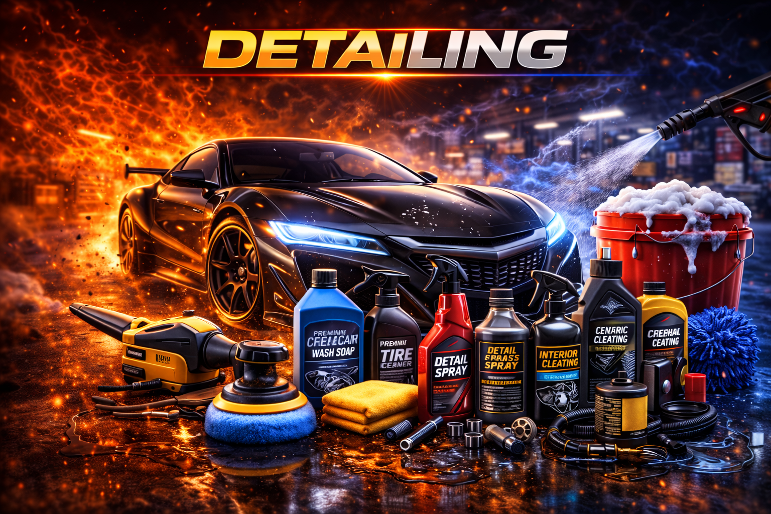 Detailing and paint care products for vehicles